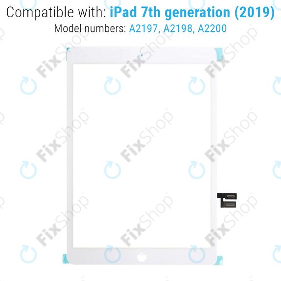 Apple iPad (7th Gen 2019, 8th Gen 2020) - Sticlă Tactilă (White)