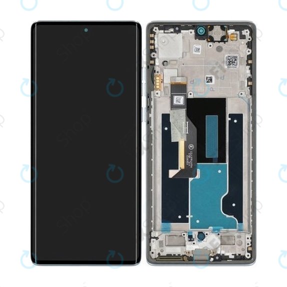 Motorola Edge 50 Fusion - Ecran LCD + Sticlă Tactilă + Ramă (Marshmallow Blue) - 5D68C24359 Genuine Service Pack