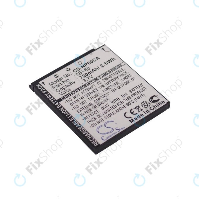 Baterie pentru Casio Exilim Zoom EX-Z19, EX-Z85, EX-Z9, 720mAh, Li-Ion, 3.7V, NP-60, HQ