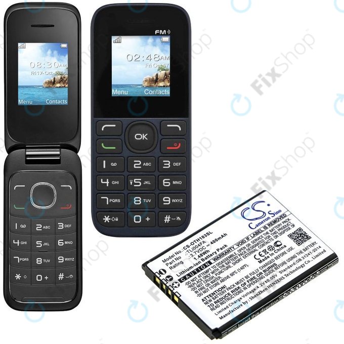 Baterie pentru Alcatel OneTouch 1013, 1035D, 1046D, 400mAh, Li-Ion, 3.7V, TLi004FA, HQ