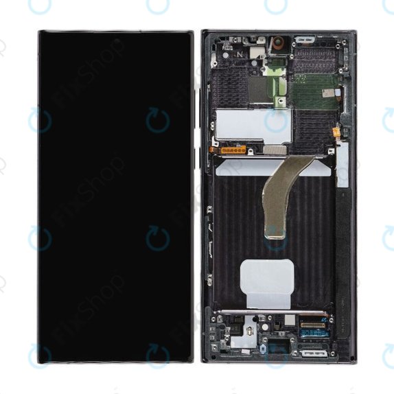 Samsung Galaxy S22 Ultra S908B - Ecran LCD + Sticlă Tactilă + Ramă (Phantom Black) TFT