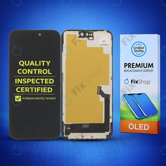 Apple iPhone 15 Plus - Ecran LCD + Sticlă Tactilă + Ramă Hard OLED FixPremium