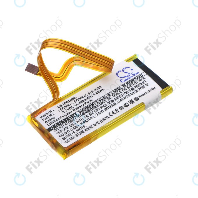 Baterie pentru Apple iPod Classic 6th Gen, iPod 5G, iPod Video, 450mAh, Li-Pol, 3.7V, EC008, HQ