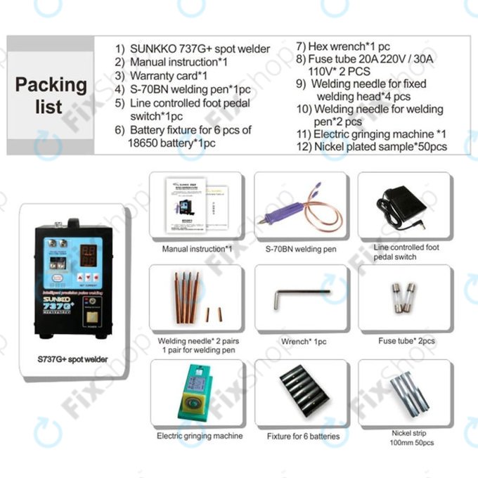 Sunkko 737G+ - Aparat de Sudura in Puncte (4.3KW)