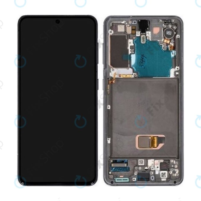 Samsung Galaxy S21 G991B - Ecran LCD + Sticlă Tactilă + Ramă (Phantom Grey) - GH82-24544A, GH82-24545A, GH82-27255A Genuine Service Pack