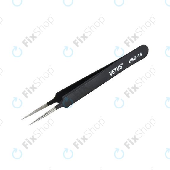 Vetus ESD-14 - Pensetă metalică antistatică cu vârf ascuțit (110mm)