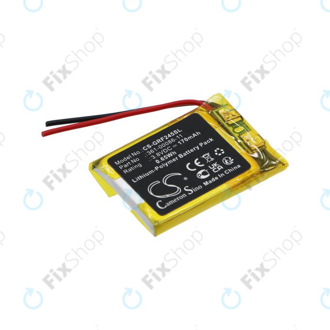 Baterie pentru Garmin Forerunner 245, Forerunner 245 Music, 170mAh, Li-Pol, 3.8V, 361-00086-11, HQ