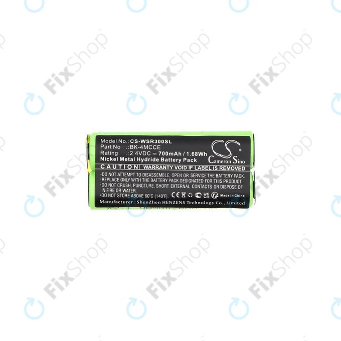 Baterie pentru Waterpik 900 Sonic Toothbrush, Sensonic Plus Sr-3000, 700mAh, Ni-MH, 2.4V, BK-4MCCE, HQ