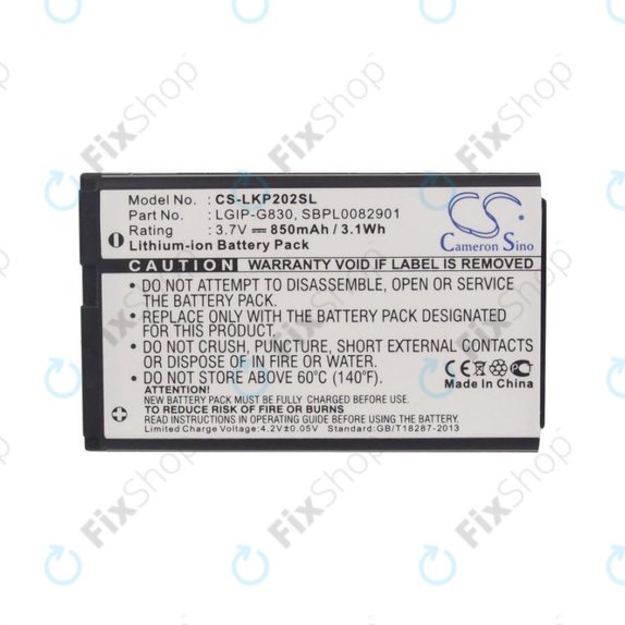 Baterie pentru LG KG120, 850mAh, Li-Ion, 3.7V, LGIP-G830, HQ