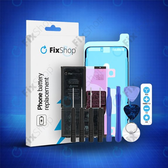 Apple iPhone X - Baterie 2716mAh FixPremium + Autocolant sub Baterie + Autocolant sub LCD + Set de Unelte - Multipack