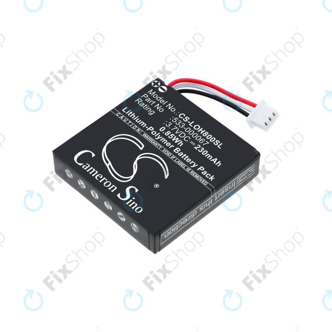 Baterie pentru Logitech H800, 230mAh, Li-Pol, 3.7V, 533-000067, HQ