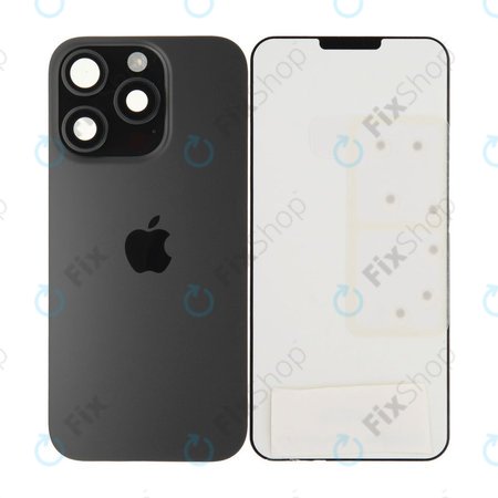 Sticlă Carcasă Spate pentru iPhone 16 Pro | Black Titanium | 661-42722 | Genuine Apple