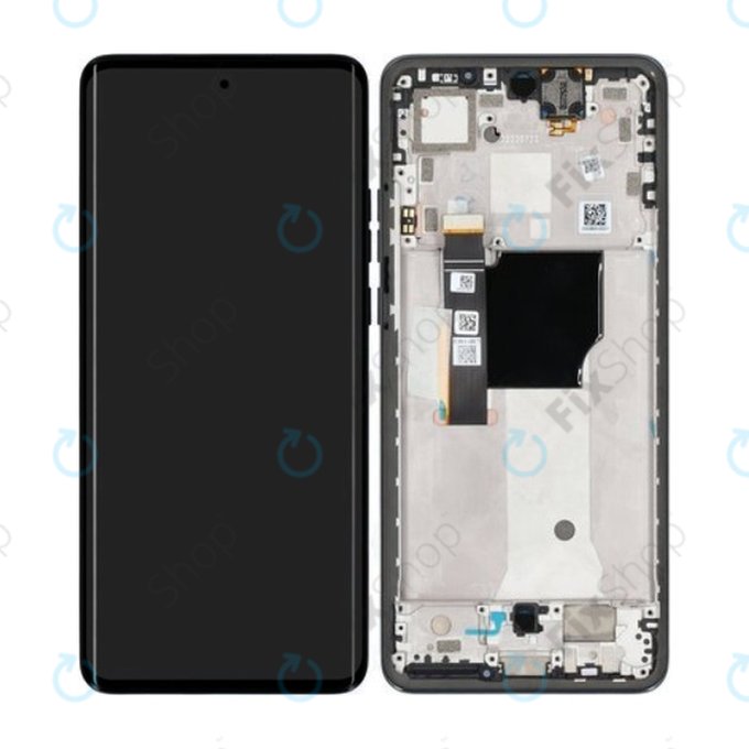 Motorola Edge 40 Neo XT2307 - Ecran LCD + Sticlă Tactilă + Ramă (Black Beauty) - 5D68C23158 Genuine Service Pack
