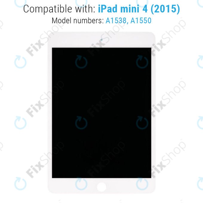 Apple iPad Mini 4 - Ecran LCD + Sticlă Tactilă (White) Refurbished
