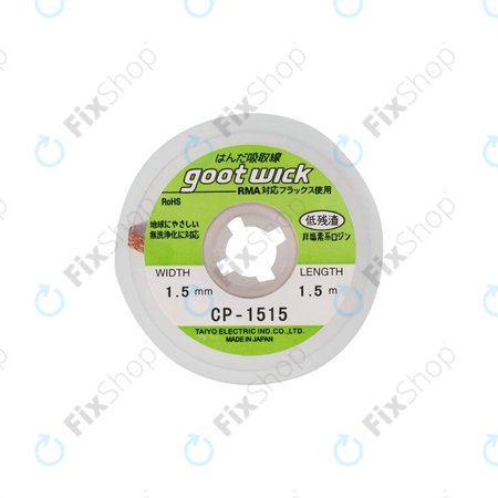 Goot CP-1515 - Cablu de Aspirație Staniu - 1.5mm