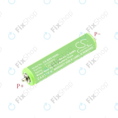 Baterie pentru Braun 1000, 180, 2000, 3000, 4735, 5411, Cruzer1, Cruzer Z20, 700mAh, Ni-MH, 1.2V, 67030922, HQ