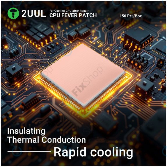 Pad termic pentru CPU, răcire, 2UUL SC09, 17x15x1.5mm