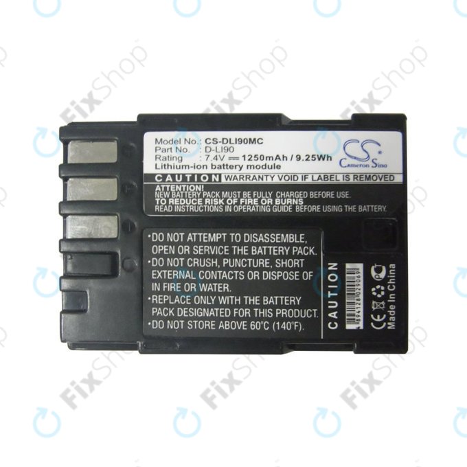 Baterie pentru Pentax 645d, K-5, 1250mAh, Li-Ion, 7.4V, D-LI90, HQ