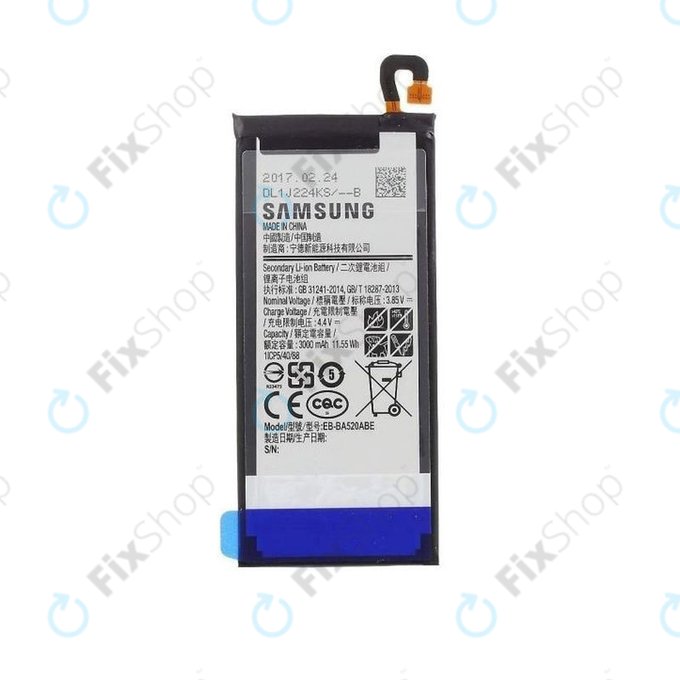 Samsung Galaxy A5 A520F (2017), J5 J530F (2017) - Baterie BA520ABE 3000mAh - GH43-04680A Genuine Service Pack
