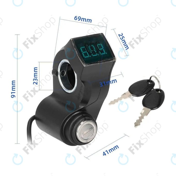 Kugoo Kirin M4, M4 Pro, Speedual, Zero 8X, 10X, MiniWalker, T10-DDM - Comutator de Aprindere cu Voltmetru