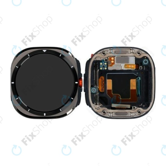 Samsung Galaxy Watch Ultra (LTE) SM-L705U - Ecran LCD + Sticlă Tactilă + Ramă (Titanium) - GH82-35194B Genuine Service Pack