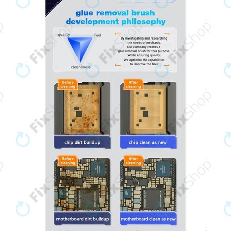 Mechanic - Perie din oțel pentru PCB/BGA pentru curățarea pad-urilor IC și îndepărtarea adezivului