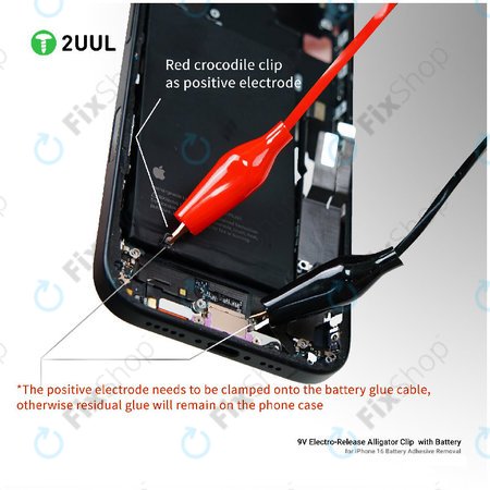 Clemă crocodil cu declanșare electrică 9V, 2UUL BT04