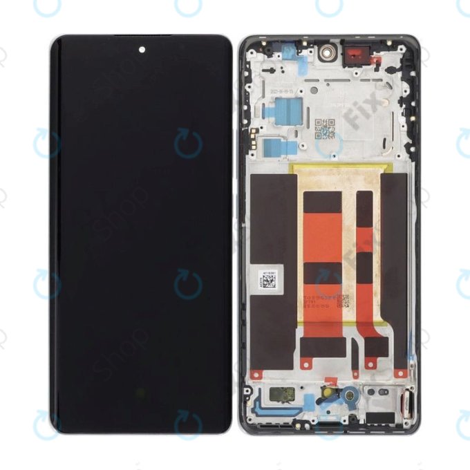Oppo Reno 10 CPH2531 - Ecran LCD + Sticlă Tactilă + Ramă (Silvery Grey) OLED