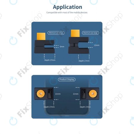 QianLi iClamp 2.0 - Clemă din Plastic cu Umplutură din Cauciuc - Span 12mm (4buc)
