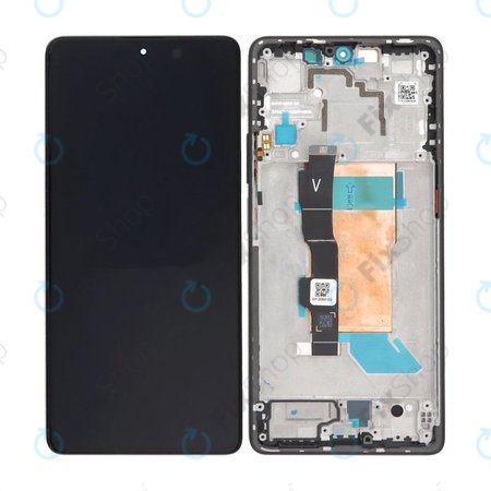 Xiaomi Poco F5 23049PCD8G, 23049PCD8I - Ecran LCD + Sticlă Tactilă + Ramă (Black) TFT