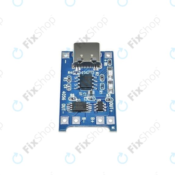 Modul de încărcare TP4056 pentru baterie Li-ion 18650, USB-C, 1 A