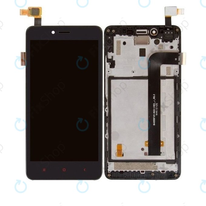 Xiaomi Redmi Note 2 - Ecran LCD + Sticlă Tactilă + Ramă (Black) TFT