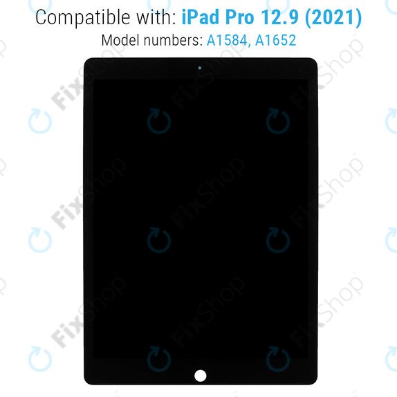 Ecran LCD pentru iPad Pro 12.9" (1st Gen 2015), Black, Sticlă Tactilă și IC Board cuout Frame, Refurbished