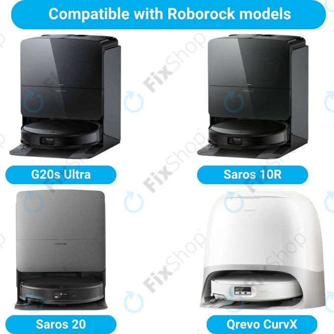 Set de piese de schimb pentru Roborock G20s Ultra, Saros 10R, 20 (1x Perie principală, 2x Filter, 2x Perie laterală, 4x Mop, 2x Sac de praf)