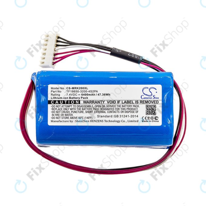 Baterie pentru Marshall Kilburn II, II V2, 6400mAh, Li-Ion, 7.4V, TF18650-3200-4S2PA, HQ