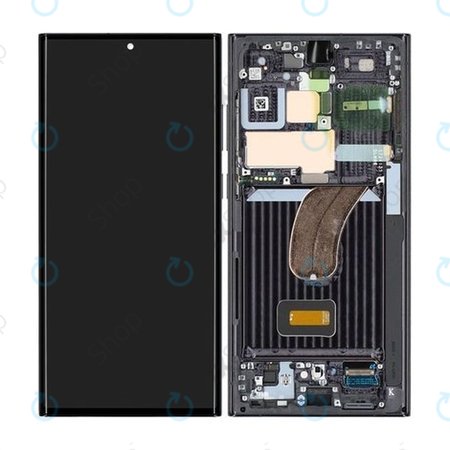 Samsung Galaxy S23 Ultra S918B - Ecran LCD + Sticlă Tactilă + Ramă (Phantom Black) - GH82-30466A, GH82-30465A Genuine Service Pack