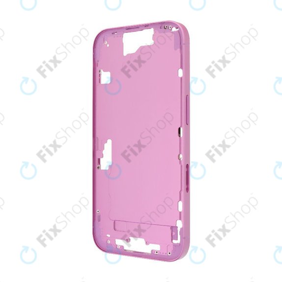 Apple iPhone 16 - Ramă mijlocie + Butoane de pornire + Volum (Pink)