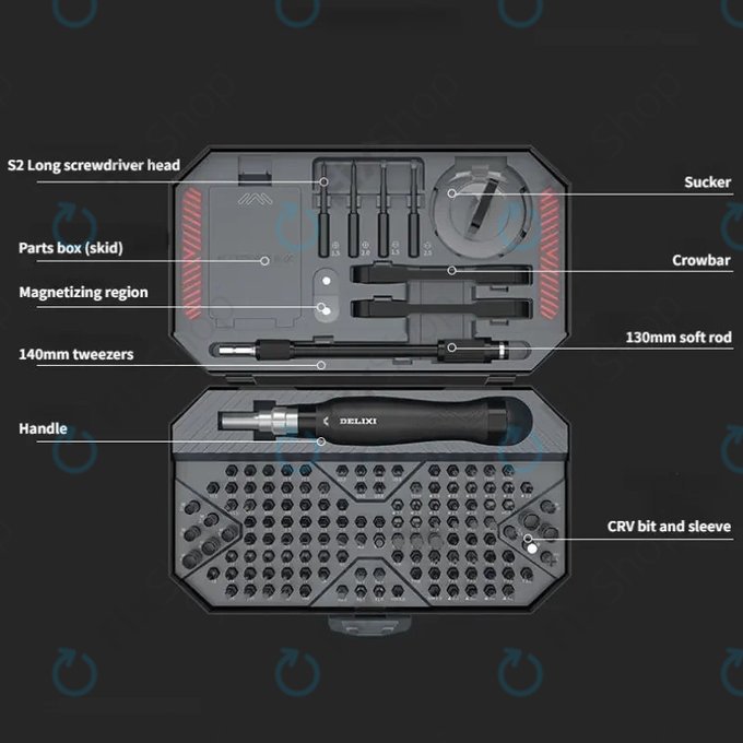 Xiaomi DELIXI - Set de șurubelnițe 145v1