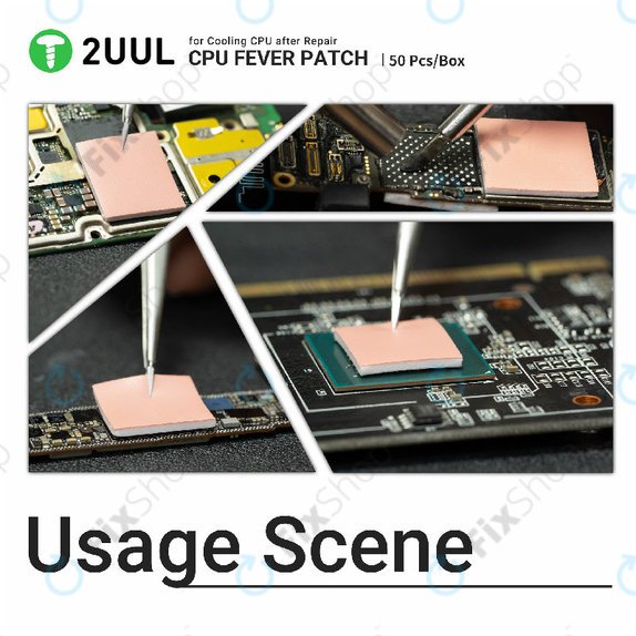 Pad termic pentru CPU, răcire, 2UUL SC09, 17x15x1.5mm