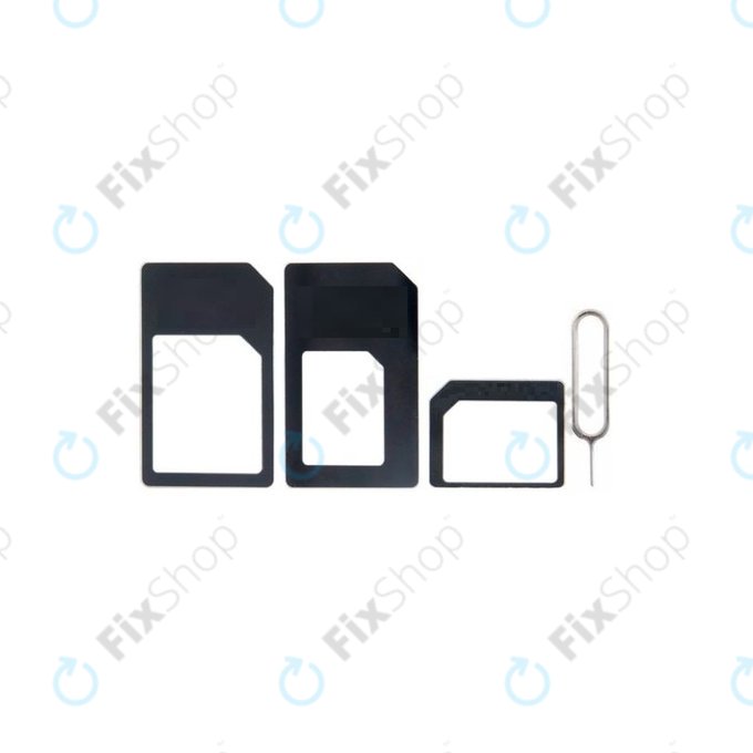 SIM Adaptor 3 în 1 (NanoSIM, MicroSIM, MiniSIM) + Deschizător de Soclu SIM