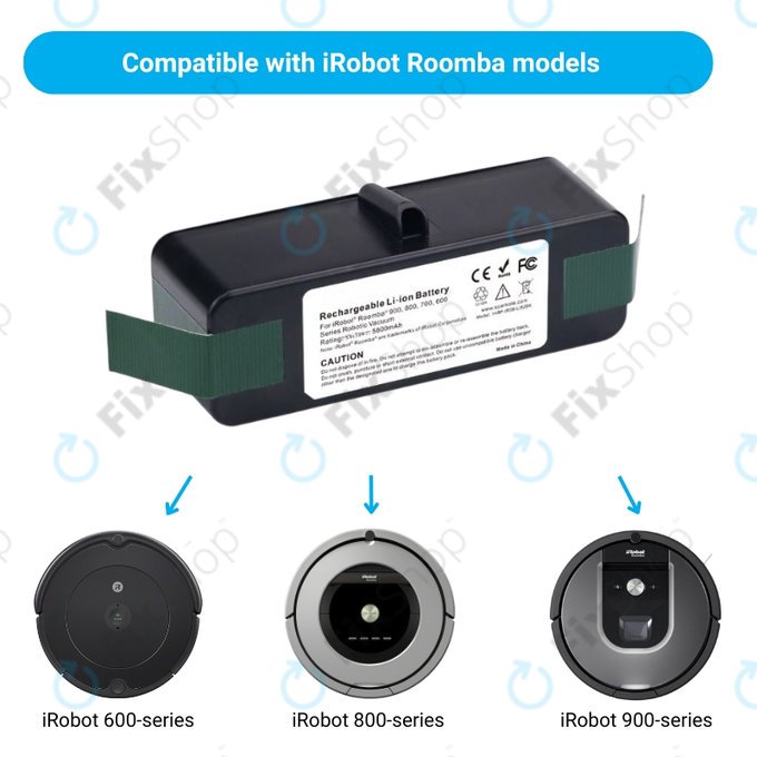 iRobot Roomba 600, 800, 900-series - Baterie 4502233, 4374392, 2130LI Li-Ion 14.8V 5800mAh