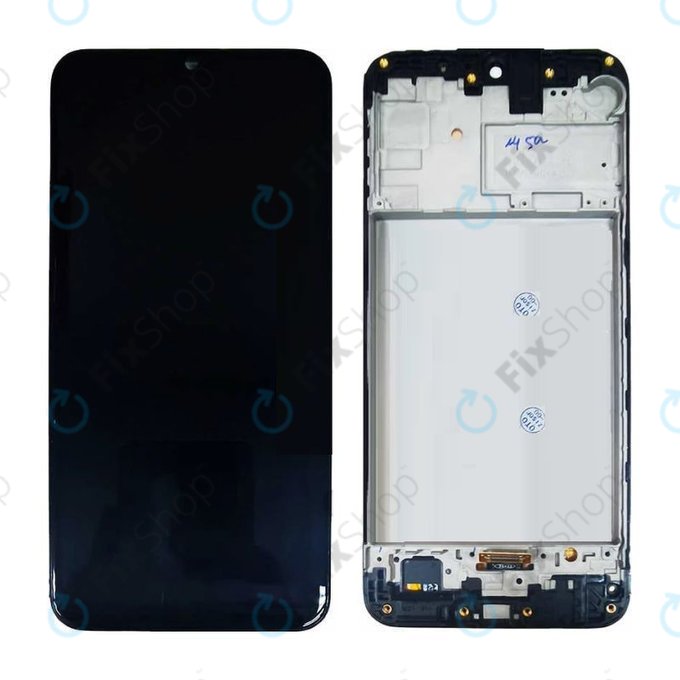 Samsung Galaxy M21 M215F - Ecran LCD + Sticlă Tactilă + Ramă (Black) TFT