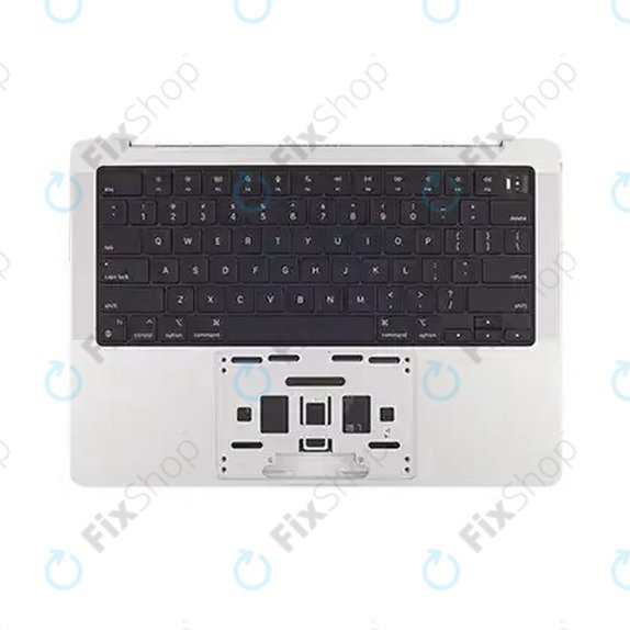 Ramă superioară tastatură pentru MacBook Pro 14", A2918 (Late 2023, cu tastatură US și baterie, Silver, 661-35709, Genuine Apple