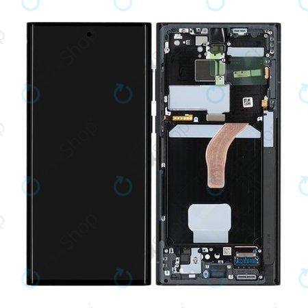 Samsung Galaxy S22 Ultra S908B - Ecran LCD + Sticlă Tactilă + Ramă (Graphite) - GH82-27488E, GH82-27489E Genuine Service Pack