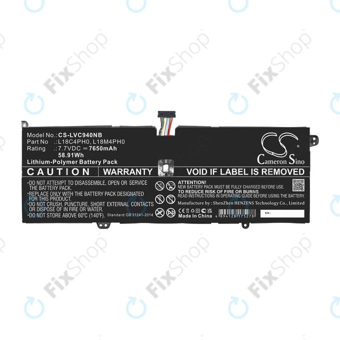 Baterie pentru Lenovo Yoga C940, 7650mAh, Li-Pol, 7.7V, L18C4PH0, HQ