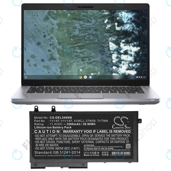Baterie pentru Dell Latitude 5400, Inspiron 7591 2-in-1, 3500mAh, Li-Ion, 11.4V, XV8CJ, HQ