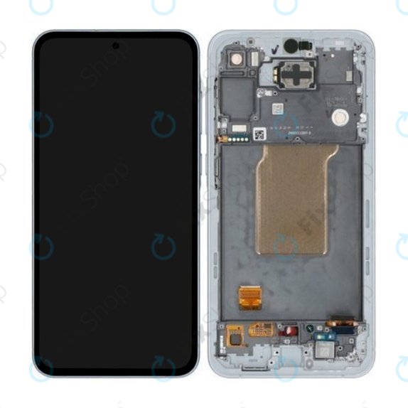 Samsung Galaxy A55 A556B - Ecran LCD + Sticlă Tactilă + Ramă (Awesome Iceblue) OLED