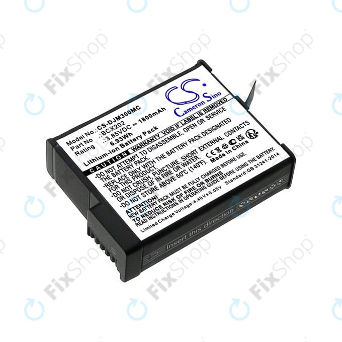 Baterie pentru DJI Osmo Action 3, Action 4, 1800mAh, Li-Ion, 3.85V, BCX202, HQ