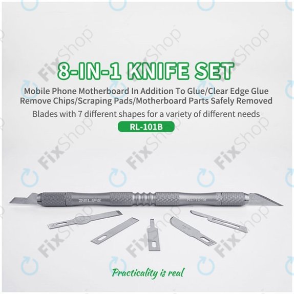 Relife RL-101B - Set de Unelte pentru îndepărtarea adezivului 8in1