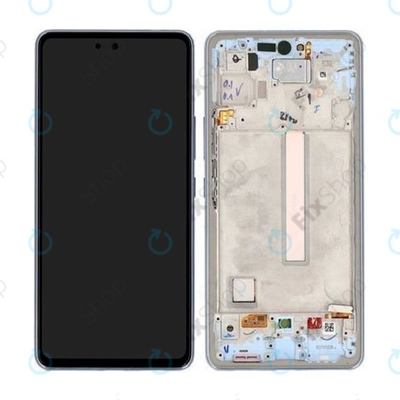 Samsung Galaxy A53 5G A536B - Ecran LCD + Sticlă Tactilă + Ramă (Awesome Blue) - GH82-28024C, GH82-28025C Genuine Service Pack